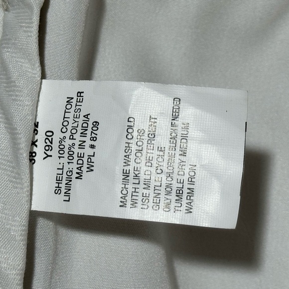 T Harris London Pants Mens 38x32 Beige Belted Cuffed Chino Pleated Khakis - Picture 5 of 5